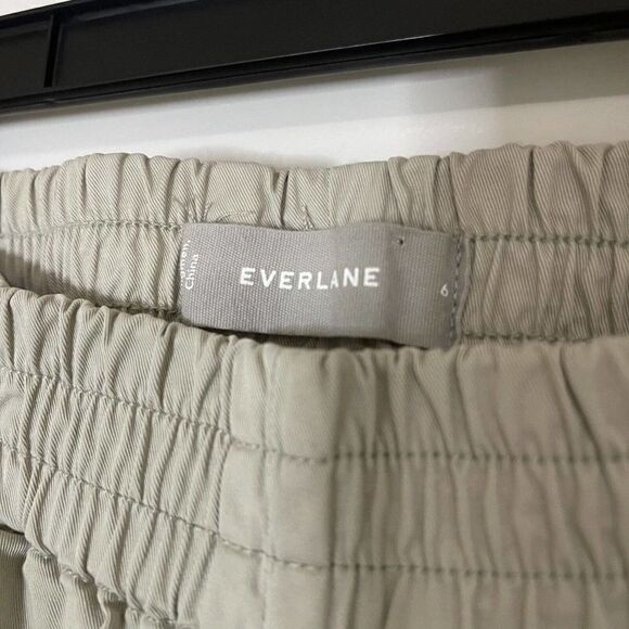 EVERLANE Stone beige pull on cotton khaki chino pants size US 6 - Picture 2 of 6
